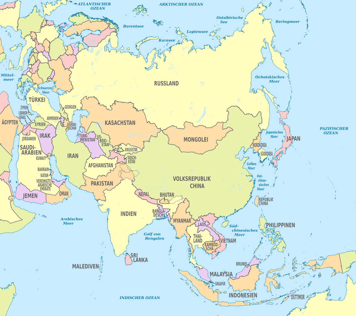 Politische Aufteilung Asiens