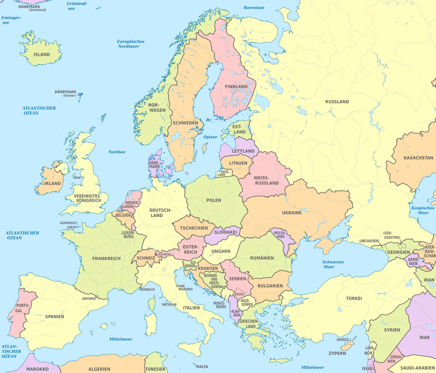 Europa russland in grenze asien Ist Russland